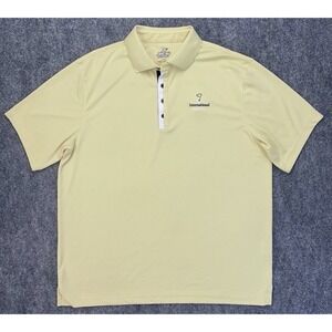 Ahead Extreme Golf Polo Mens Large International Club Athletic Fit Yellow Shirt